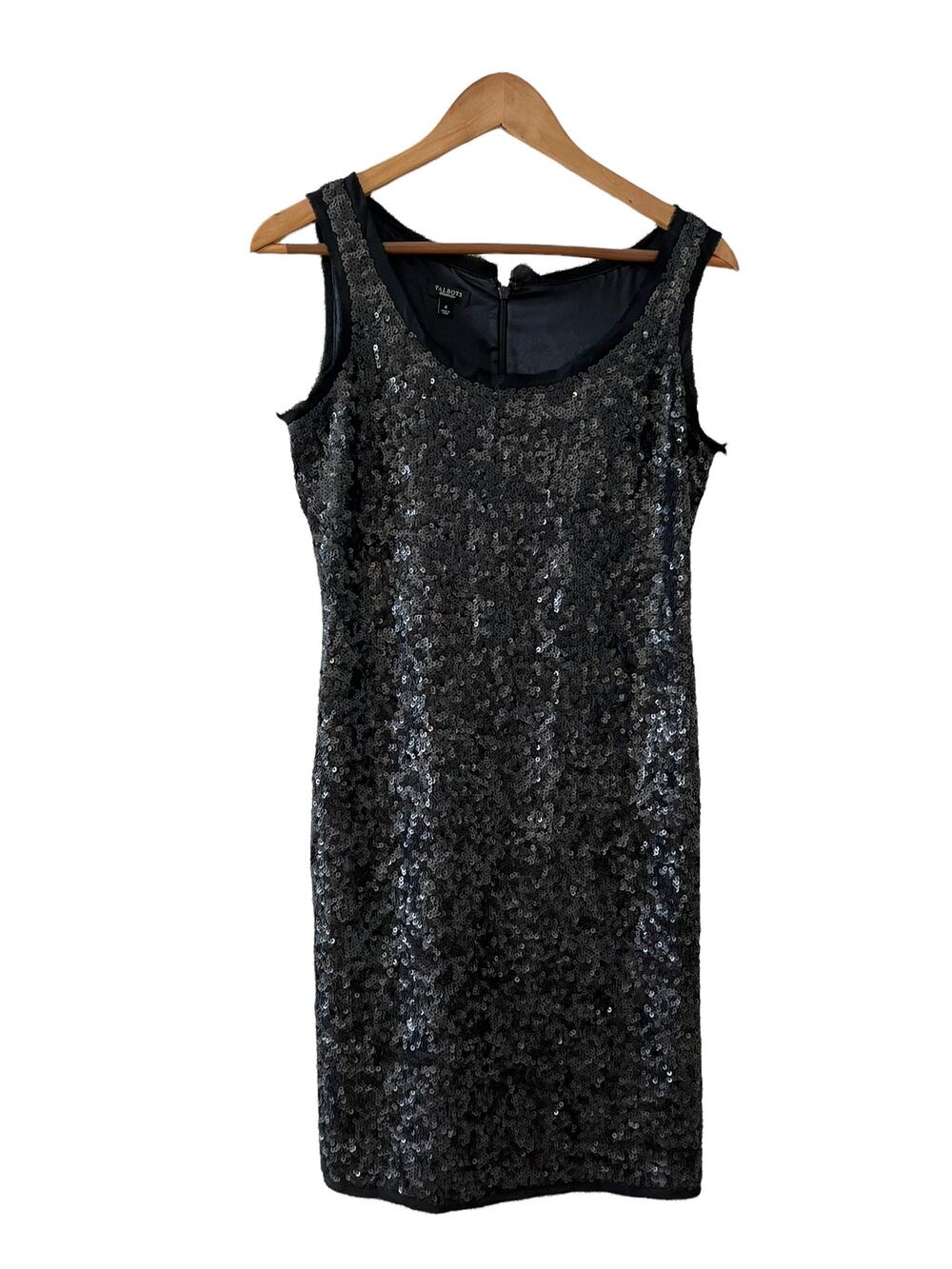 Talbots metallic sequin midi special occasion dress 4